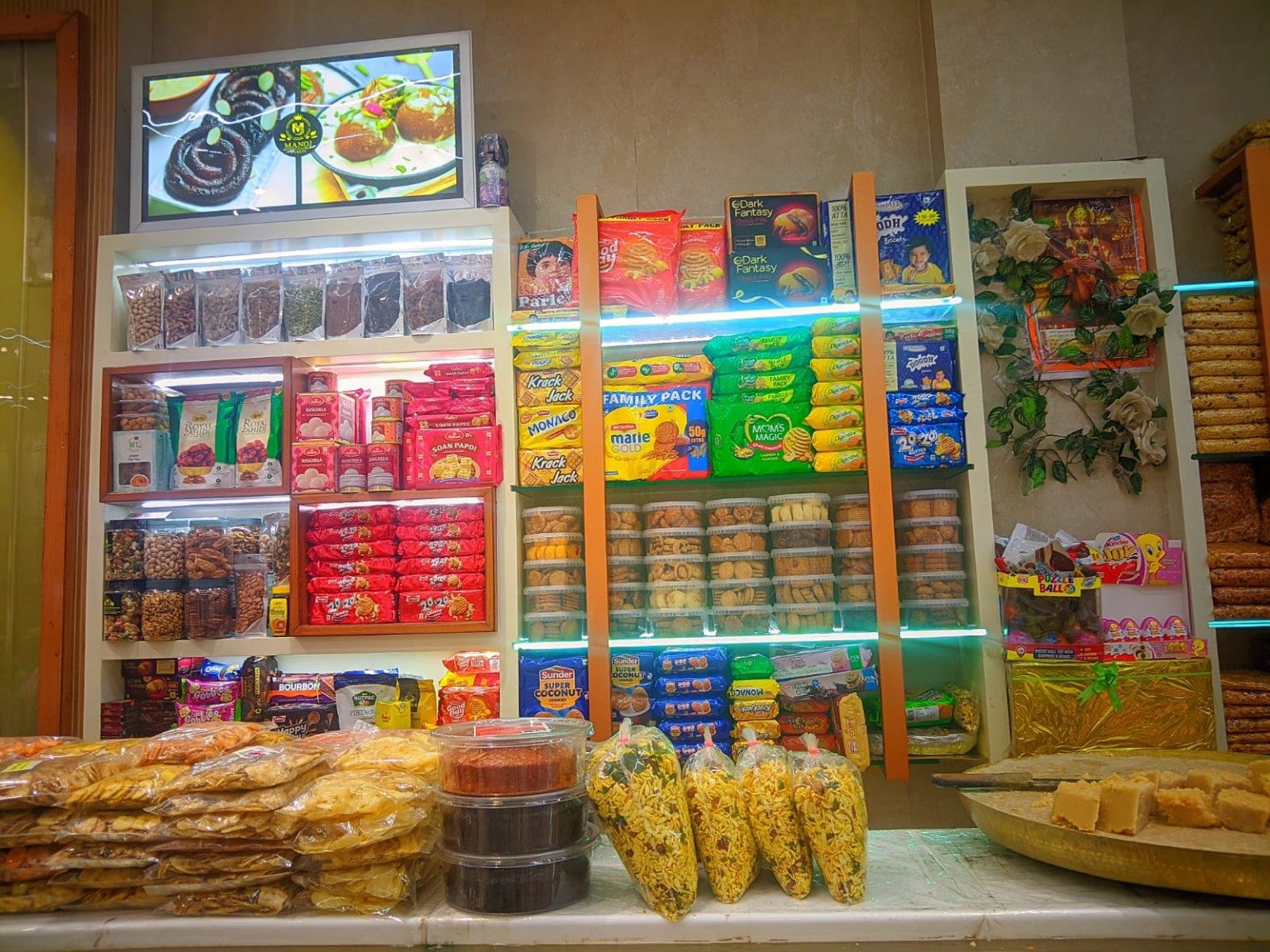 Snacks and namkeen section